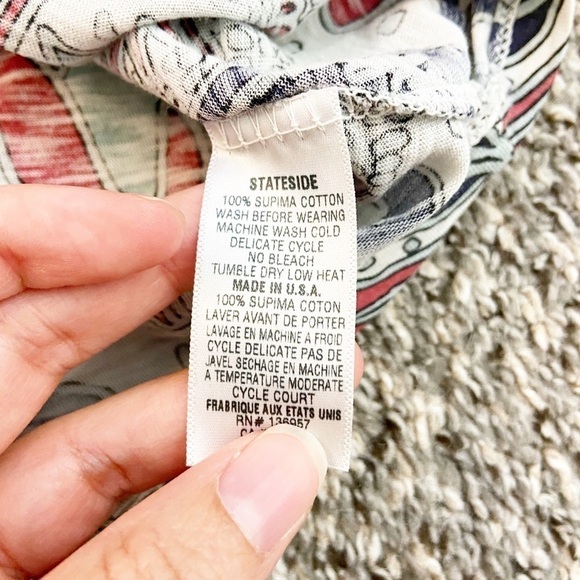 STATESIDE • Women’s Supima Cotton Printed Long Sleeve Top Size Medium - Picture 7 of 7